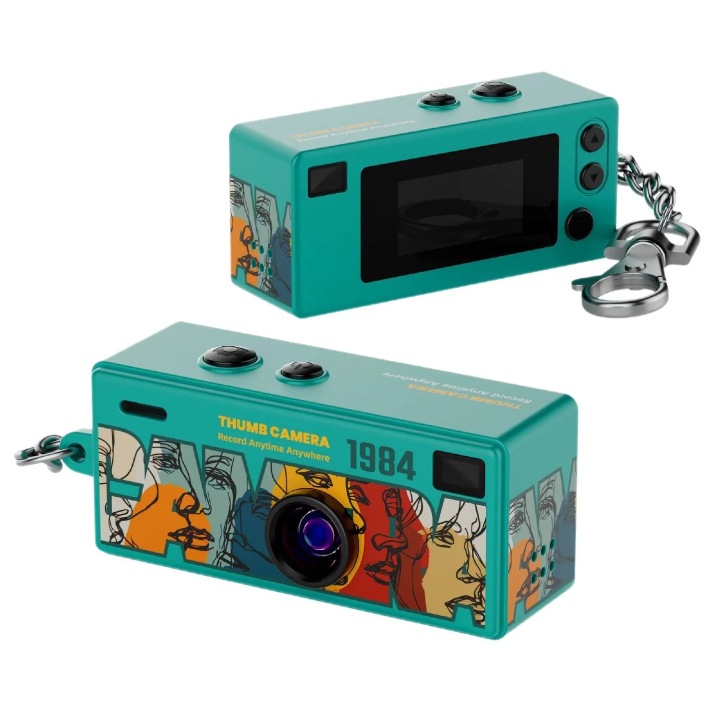 Portable Mini Thumb Camera 1080P FHD – 130° Wide-Angle, Autofocus, Fill Light, TFT LCD Screen