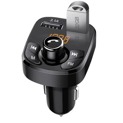 Bluetooth FM Transmitter Car Charger | 3.1A Fast Charging, Wireless Audio, MP3 Player, Dual USB