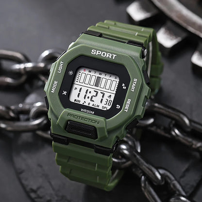 YIKAZE Men's LED Digital Sport Watch – Waterproof, Outdoor Adventure, Multifunctional