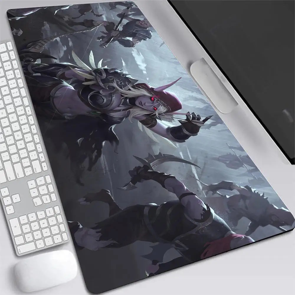 World of Warcraft Sylvanas XXL Gaming Mouse Pad – Large Desk Mat, Rubber Base, Multiple Sizes
