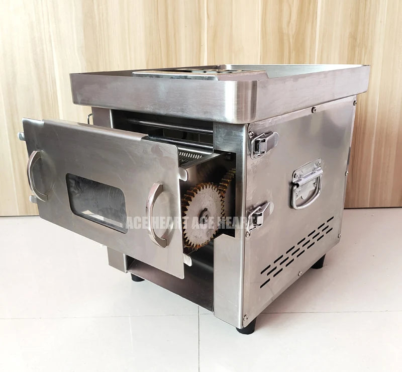 850W Commercial Meat Cube Cutter & Slicer Machine – Adjustable Cut Size, Fresh Meat Dicer