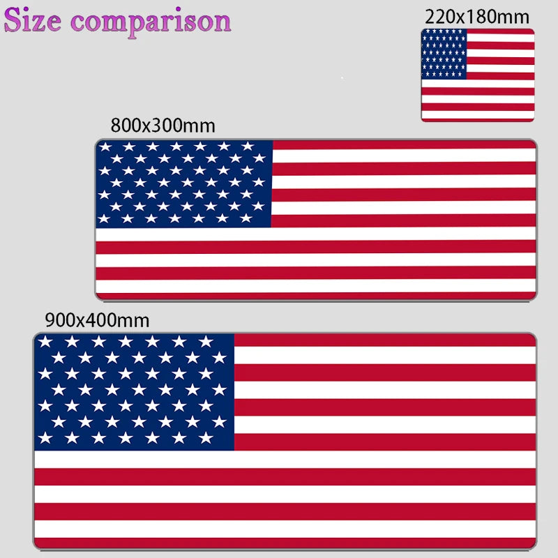 USA Flag XXL Extended Gaming Mouse Pad – 900x400mm Anti-Slip Desk Mat for Keyboard & Mouse