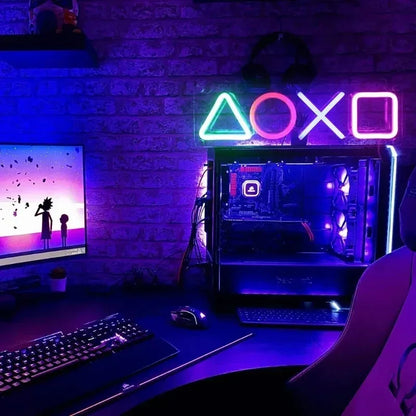 Game Neon Sign Light – USB Powered LED Wall Décor for Gaming Room