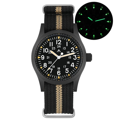 Militado ML05 Vintage Field Watch – 38mm, VH31 Sweep, Sapphire AR Crystal, Luminous