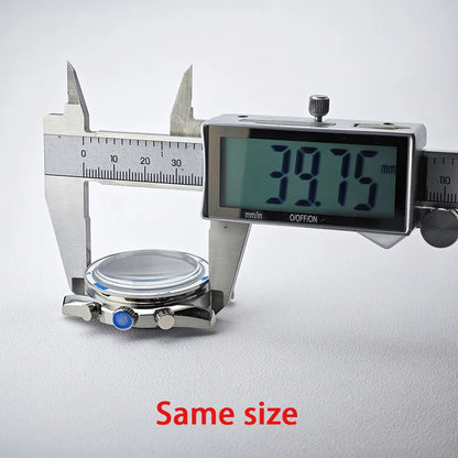 39.7mm Men's Watch Case for VK63 Movement – Metal Case with 20mm Strap Fit & Watch Box