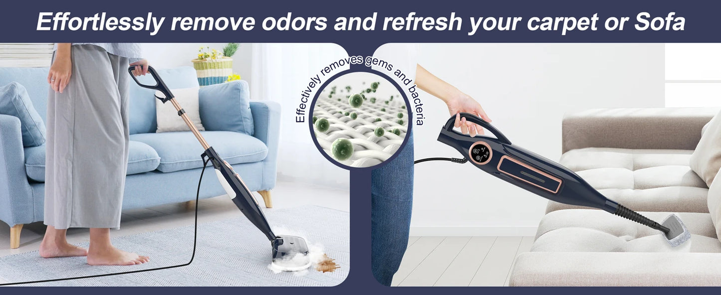 Steam Mop Cleaner 10-in-1 – Rotating Pad, 1300W, Hardwood & Laminate Floor
