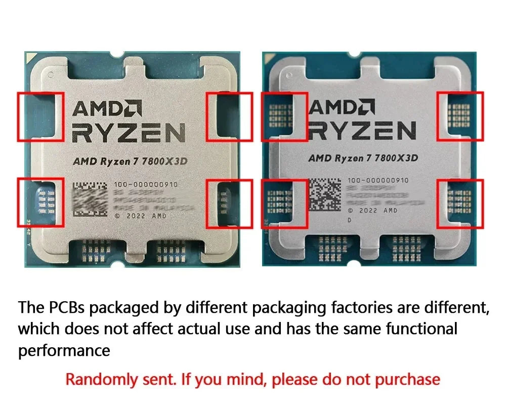 AMD Ryzen 7 7800X3D – 8-Core, 4.2GHz, DDR5, AM5 Gaming CPU (No Fan)