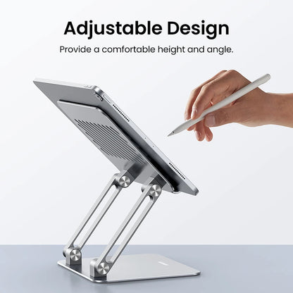 UGREEN LP134 Aluminum Tablet & Phone Stand – Adjustable Desk Holder for iPad, iPhone, Xiaomi & Laptops