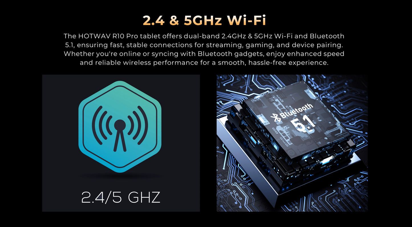 HOTWAV R10 Pro Rugged Tablet | 10800mAh | 10.1" HD+ | Android 14 | 8GB+256GB | 4G | 13MP