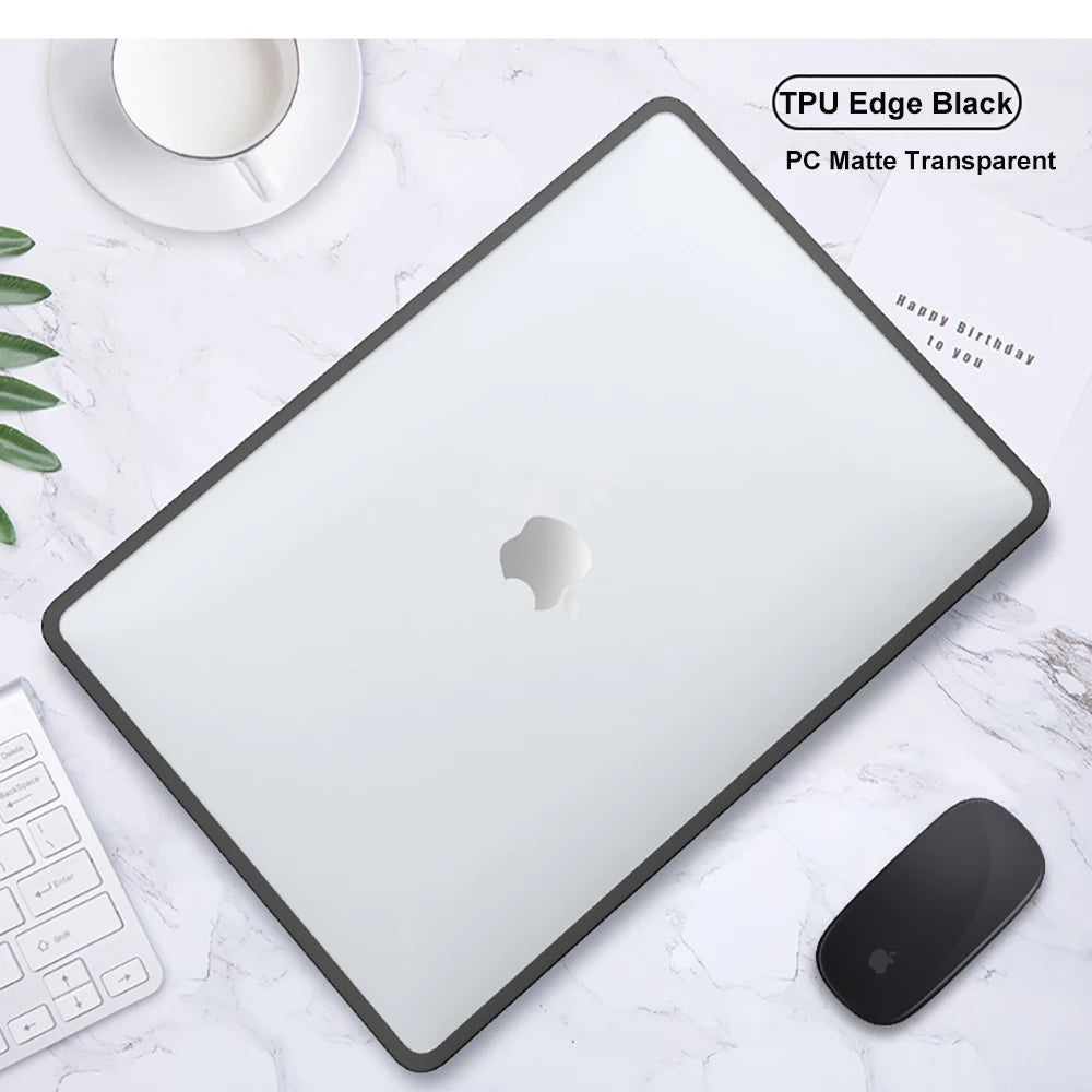Soft TPU+PC MacBook Case – Pro 16/14/13, Air 15/13, M1–M5 (2019–2025)