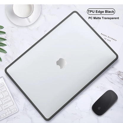 Soft TPU+PC MacBook Case – Pro 16/14/13, Air 15/13, M1–M5 (2019–2025)