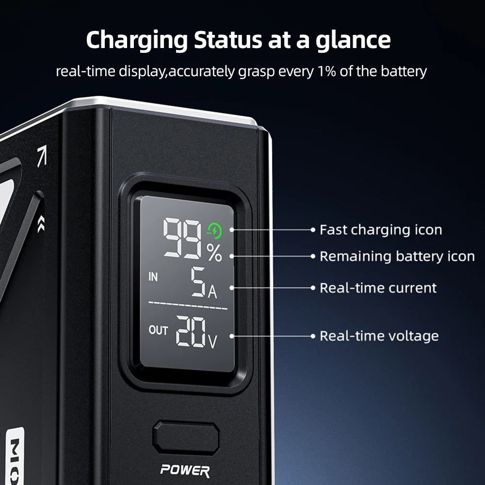 MOVESPEED Z70 Pro Power Bank 70000mAh – 100W Fast Charge, USB-C, for iPhone, Laptop, Outdoor