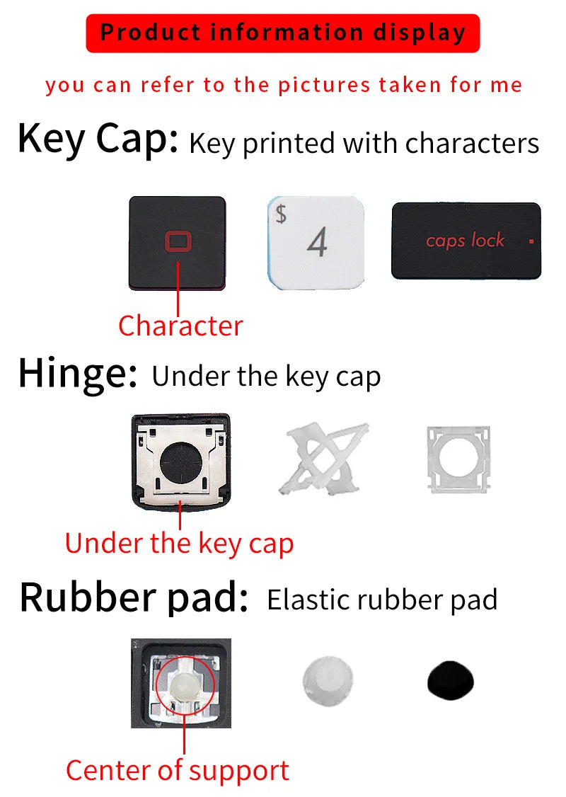 Lenovo ThinkPad Replacement Keycap & Hinge | E14 E15 R14 R15 T14 T14S S3 Gen1 Gen2 Gen3 | UK Layout