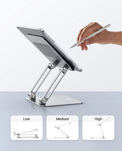 UGREEN LP134 Aluminum Tablet & Phone Stand – Adjustable Desk Holder for iPad, iPhone, Xiaomi & Laptops