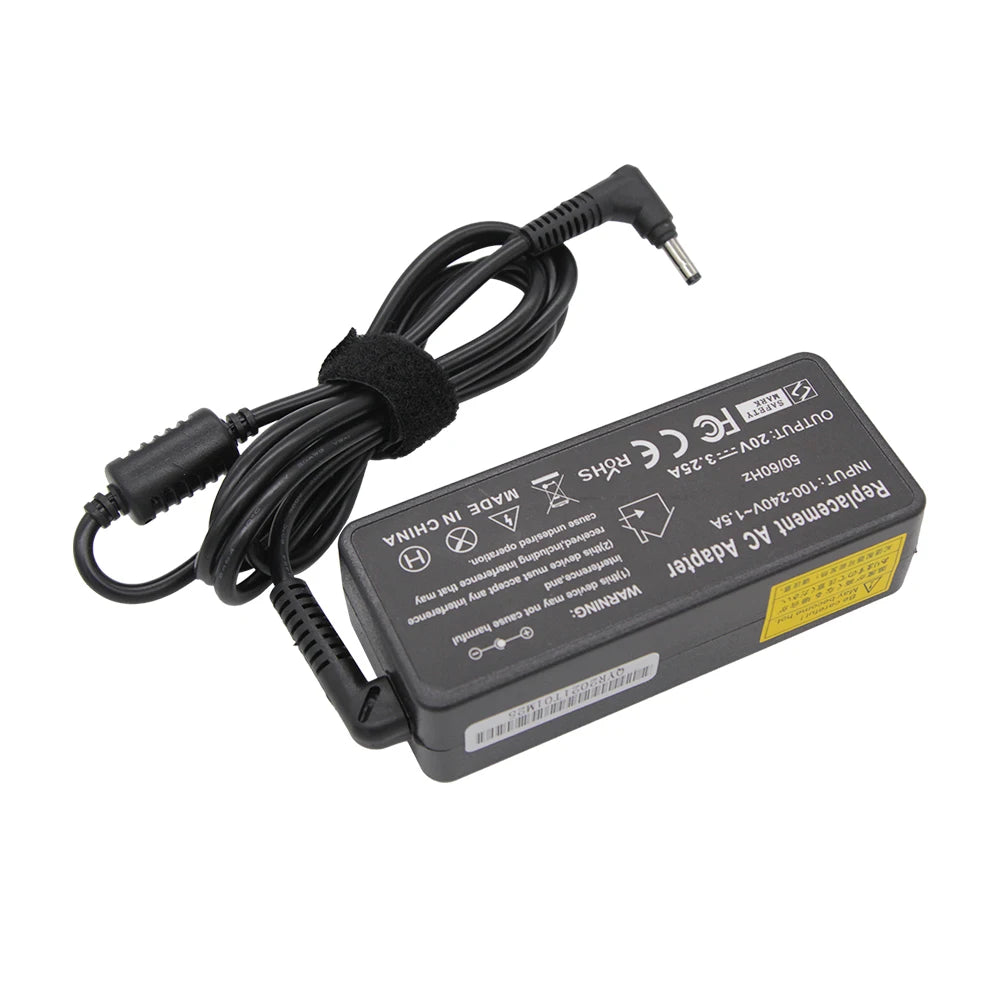 Lenovo Laptop Charger 65W – 20V 3.25A, 4.0x1.7mm, for IdeaPad 330s/320, YOGA 710/510, Redmibook 14/13