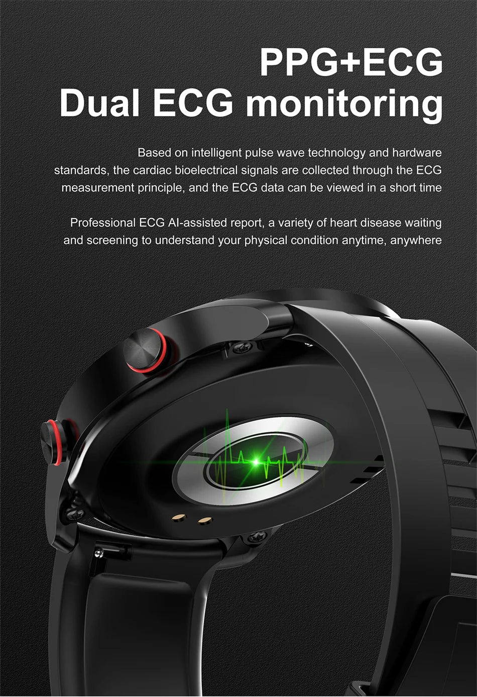 2026 Watch GT Series Smart Watch – ECG+PPG, GPS, HD Screen, BT Call, IP68 for Men & Women