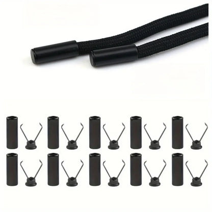 Heavy Duty Metal Cord Locks 10-Pack | Adjustable Clips for Shoelaces, Bags & Hoodies