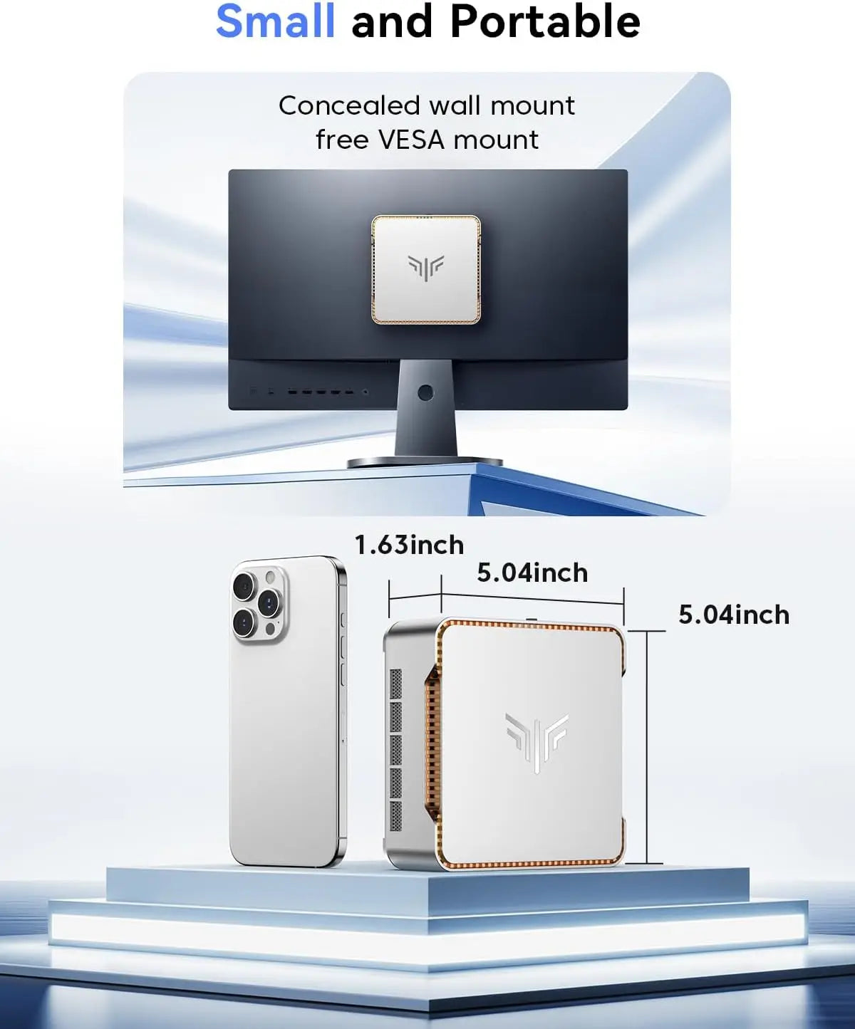 KAMRUI Mini PC AMD Ryzen Embedded R2544 | 16GB DDR4 | 512GB SSD | Dual 4K | WiFi 5 | Windows 11 Pro