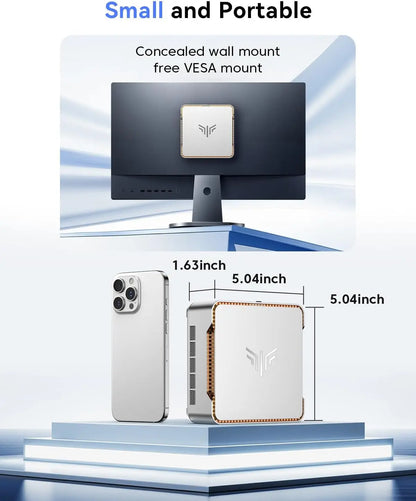 KAMRUI Mini PC AMD Ryzen Embedded R2544 | 16GB DDR4 | 512GB SSD | Dual 4K | WiFi 5 | Windows 11 Pro