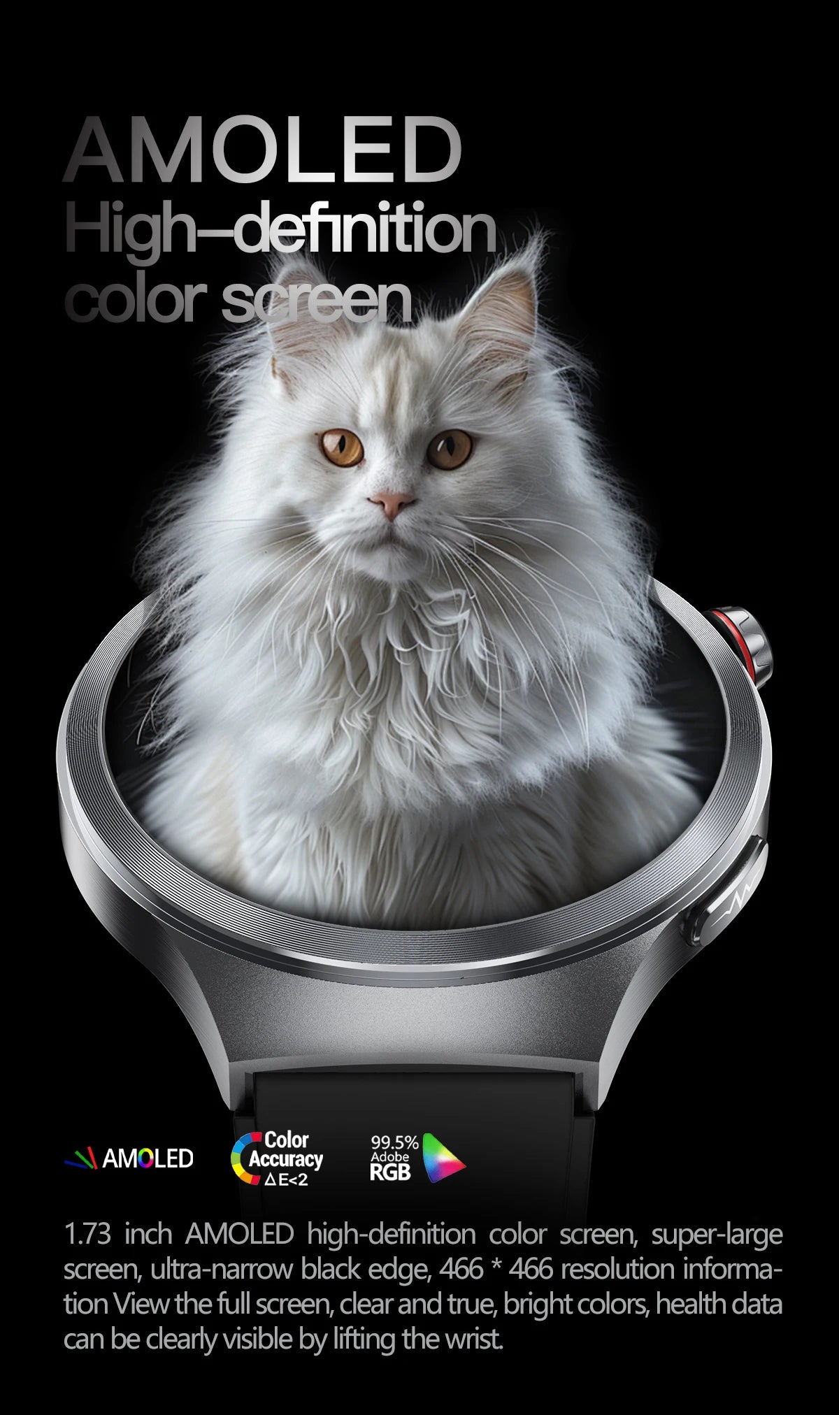 2025 Health Smart Watch – ECG+PPG, Blood Pressure, Blood Oxygen, Uric Acid, Bluetooth Call