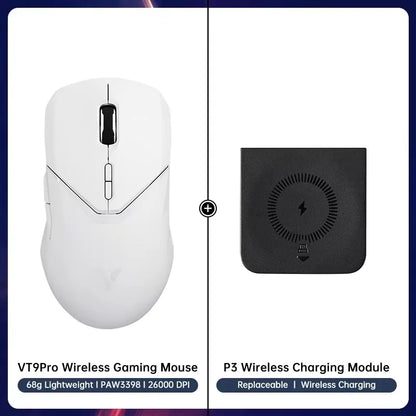 Rapoo VT9PRO Wireless Gaming Mouse – PAW3398, 68g, 26000DPI, Type-C, Programmable, Ergonomic