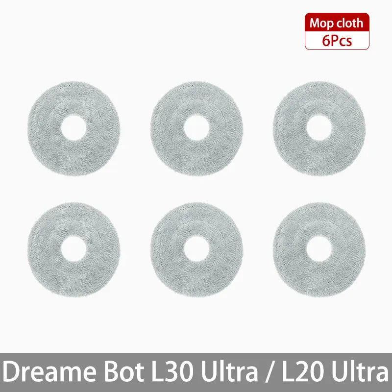 Dreame Bot L30 Ultra / L20 Ultra Replacement Parts | Main Brush, Side Brush, HEPA Filter, Mop, Dust Bag