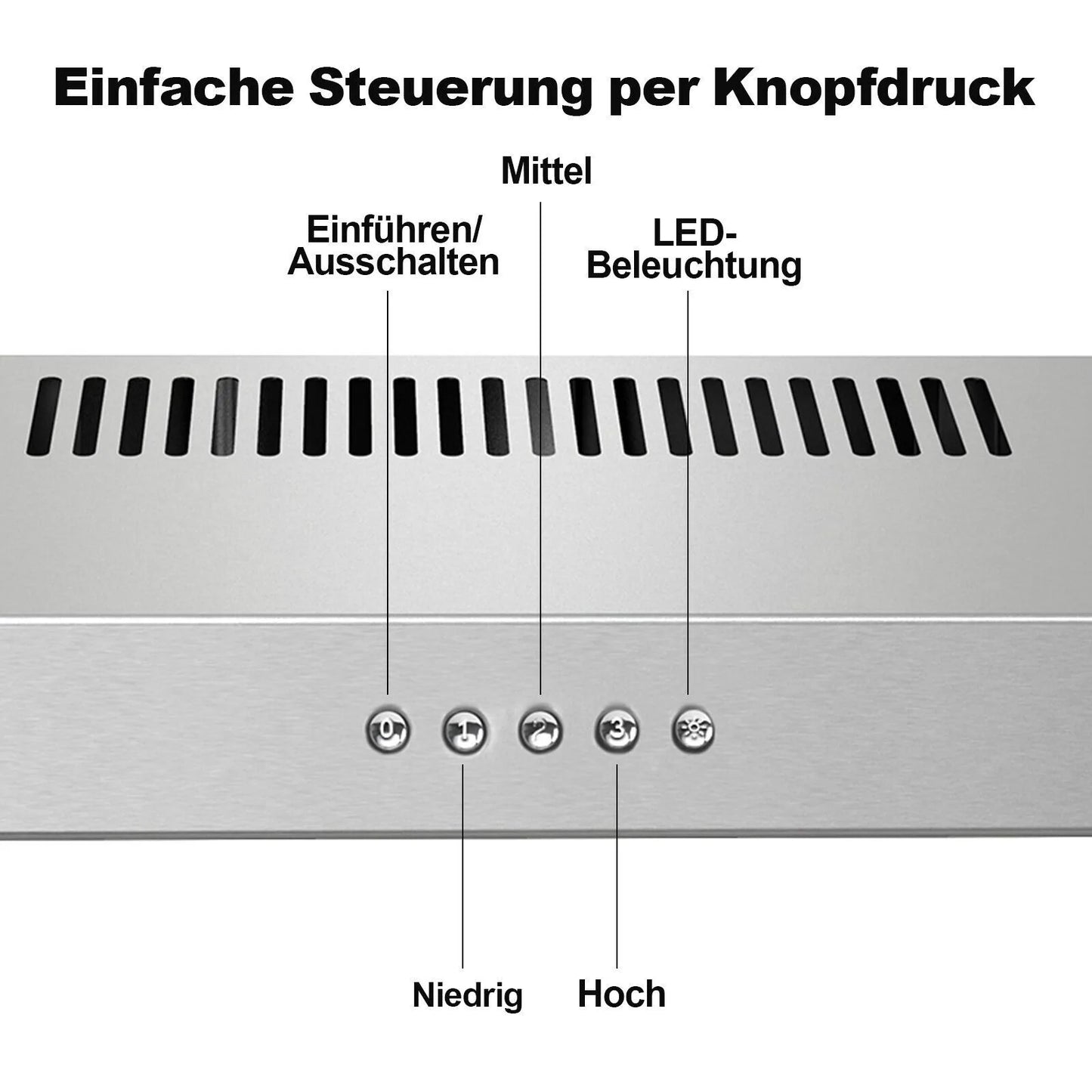 TopStrong 60cm Under-Cabinet Extractor Hood | LED | Recirculating | White or Black | EU