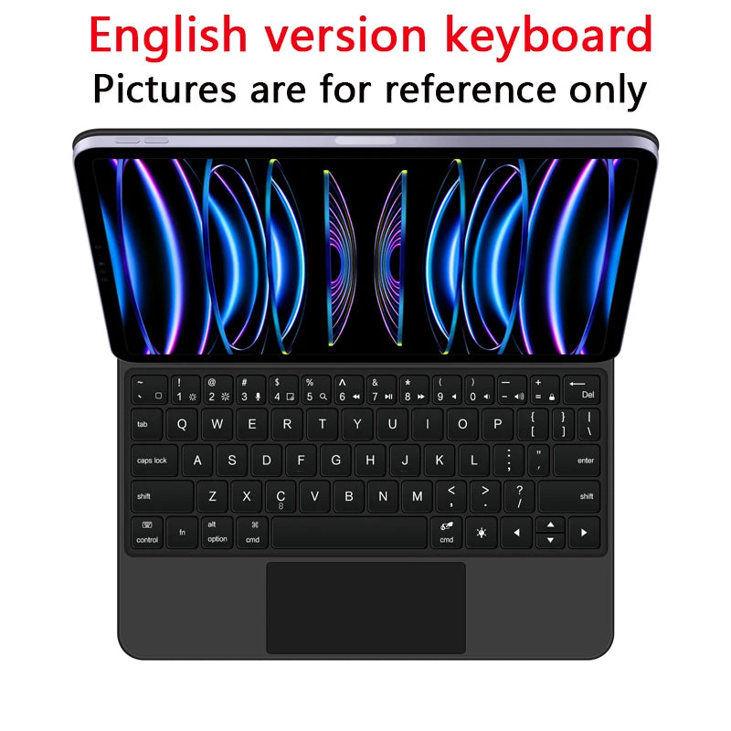 Magic Keyboard for iPad 11th Gen (A16) 2025 | Smart Case | Multi-Language | Black & White | 7 Languages