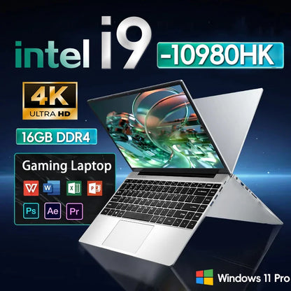 Gaming & Office Laptop — Intel i9-10980HK, 16GB RAM, Up to 2TB SSD, 1080p, Windows 11 Pro