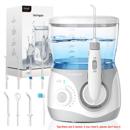 Home Water Flosser 600ml | 10 Pressure Settings | 6 Nozzles | EU Plug | Professional Oral Irrigator