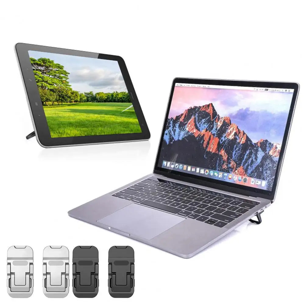 Adjustable Foldable Laptop & Keyboard Stand – Aluminum Alloy, Corrosion Resistant, Mini Office Support