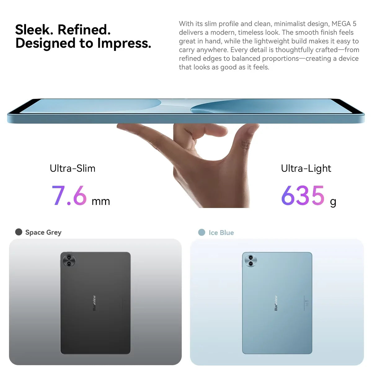Blackview MEGA 5 Tablet | Android | 12GB+256GB | 4G WiFi | Official Standard