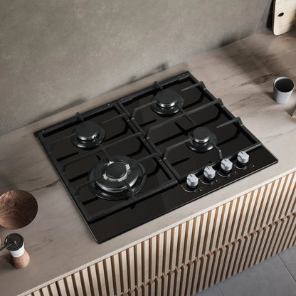 TopStrong 58cm Gas Hob | 4 Burner Dual Fuel NG/LPG | 8060W | CE Certified