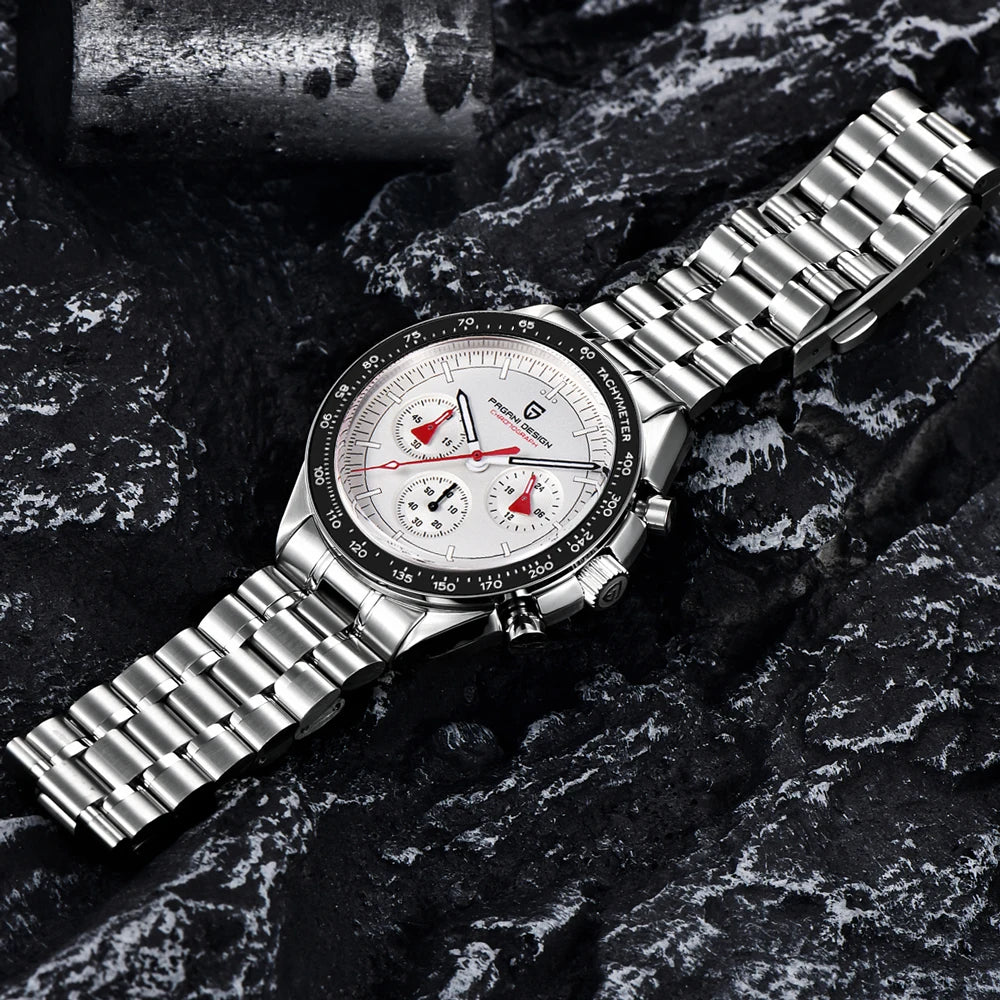 PAGANI DESIGN V5 Moon Men's Watch – Luxury Quartz Chronograph, Waterproof, Stainless Steel, 2026