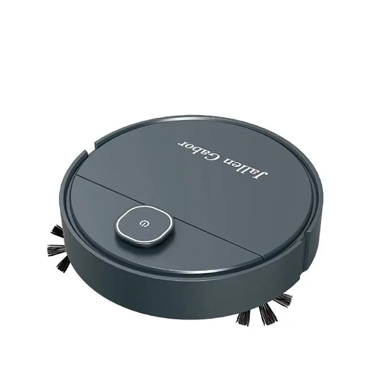 R.E.D. Shopping 3-in-1 smart sweeping robot cleaner with wireless vacuum, compact design for home sweeping and vacuuming.