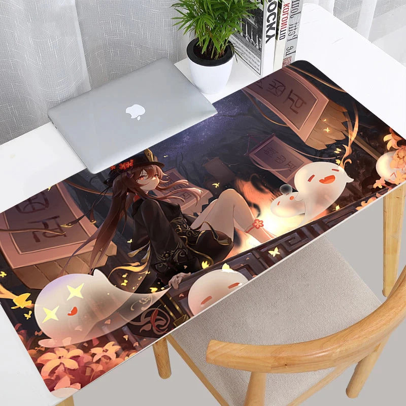 Genshin Impact Anime Gaming Mouse Pad – Large Desk Mat, Multiple Sizes