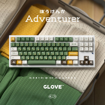 Glove X Domikey Cherry Adventurer ABS Doubleshot Keycaps – MX Stem, 60/87/104 Layout