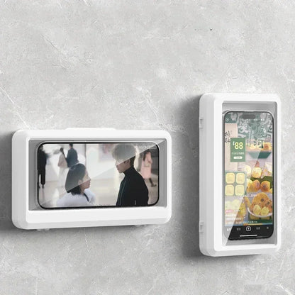 Waterproof Shower Phone Holder | Anti-Fog Universal Mount for Bathroom, Touch-Through Case