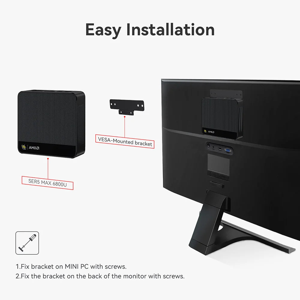 Beelink SER5 Max Mini PC – AMD Ryzen 7 6800U/7735HS, DDR5, WiFi 6, 2.5G LAN
