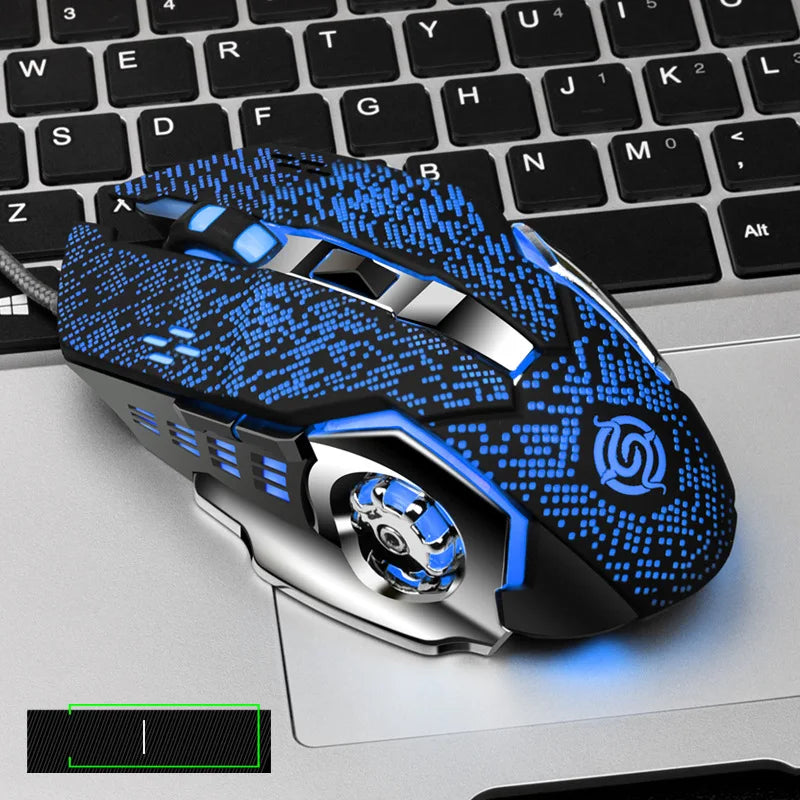 YTOM Viper Q5 Wired Gaming Mouse – 6 Buttons, 4-Grade DPI 1200–3200, Ambidextrous, CE Certified