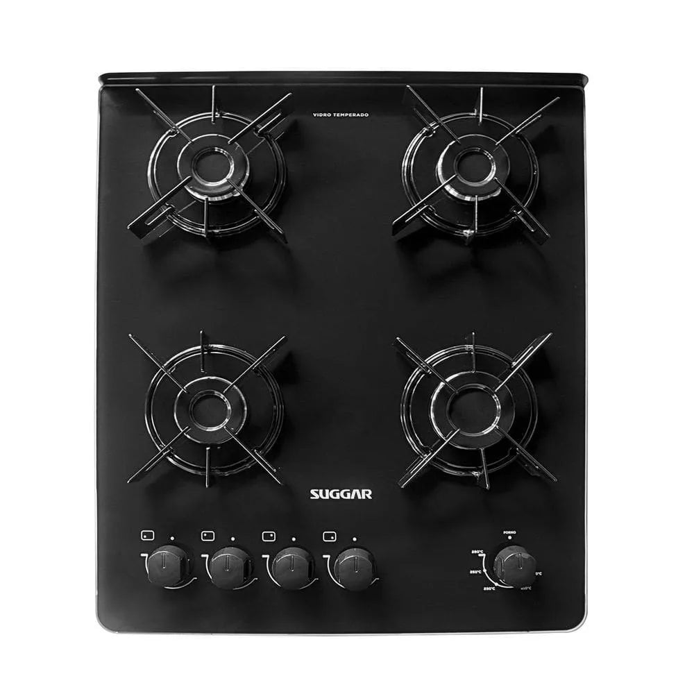 Suggar Neo Glass Stove 4 Burners | Stainless Steel | Bivolt | FGVNG410