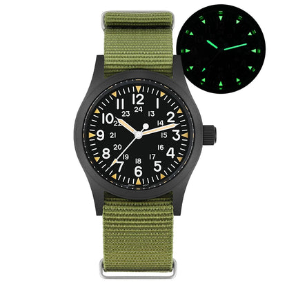Militado ML05 Vintage Field Watch – 38mm, VH31 Sweep, Sapphire AR Crystal, Luminous