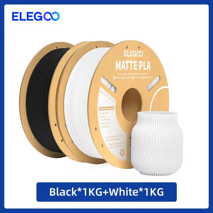ELEGOO Matte PLA Filament 1.75mm 1KG – +/-0.02mm Accuracy, Cardboard Spool