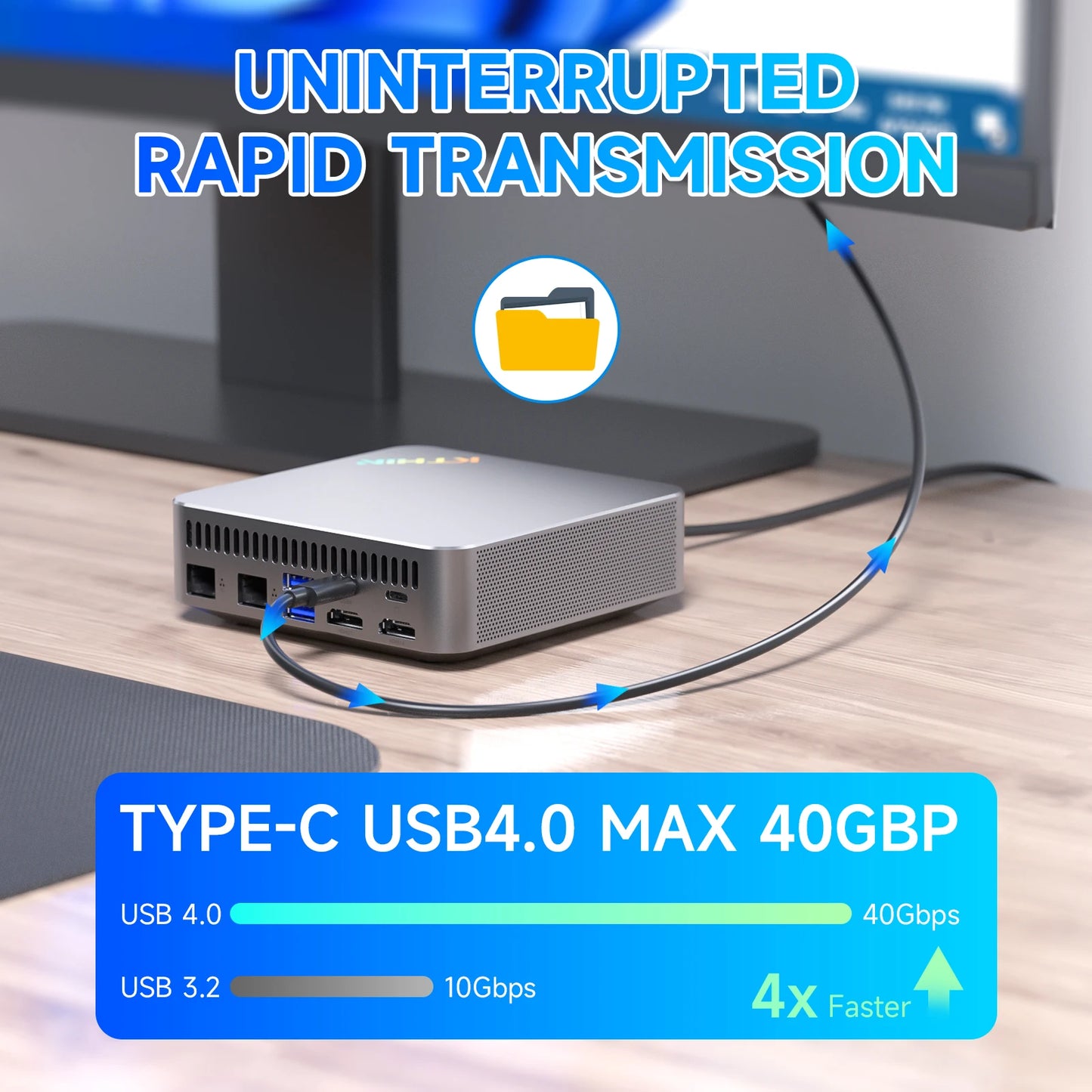 KTHIN OpenClaw Mini PC Intel i5-13600H – DDR5, USB4, 2.5G LAN, WiFi 6, Windows 11