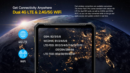 Ulefone Armor Pad 3 Pro – Rugged Tablet, 33280mAh, MT8788, 16GB+256GB, 10.36" 2K, 50MP, 4G LTE, Android 13