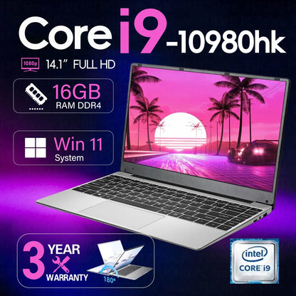 Gaming & Office Laptop — Intel i9-10980HK, 16GB RAM, Up to 2TB SSD, 1080p, Windows 11 Pro
