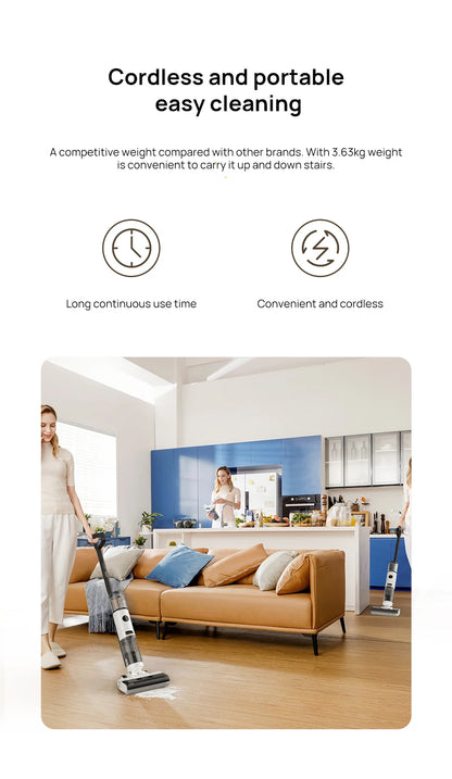 JONR ED12 Wet & Dry Smart Vacuum Mop – Wireless Floor Cleaner 200W