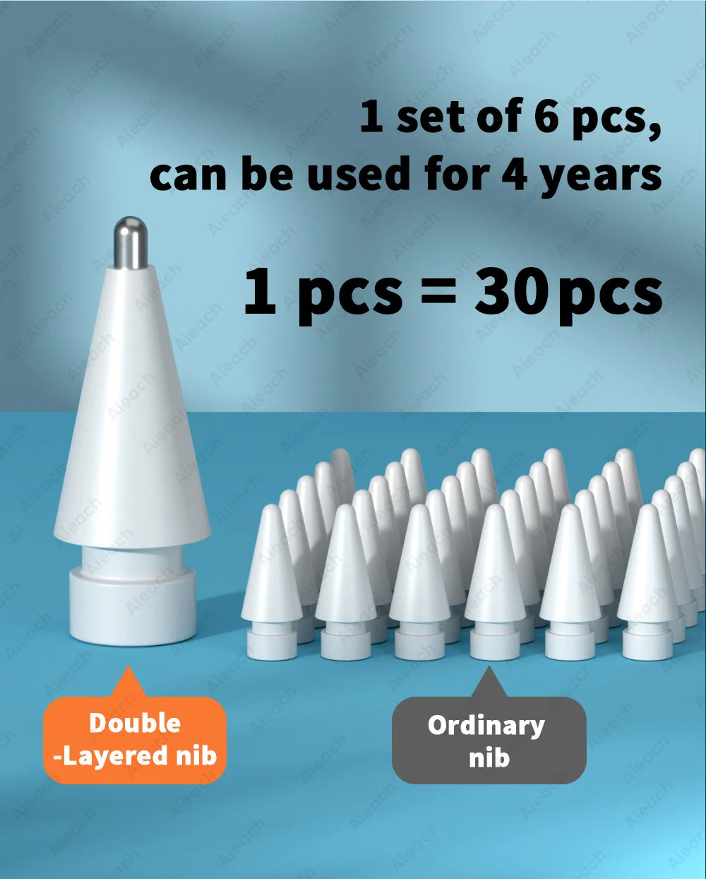Apple Pencil Replacement Nibs | 2B HB Soft Hard Tips | For Apple Pencil 1st 2nd 3rd Gen & USB-C