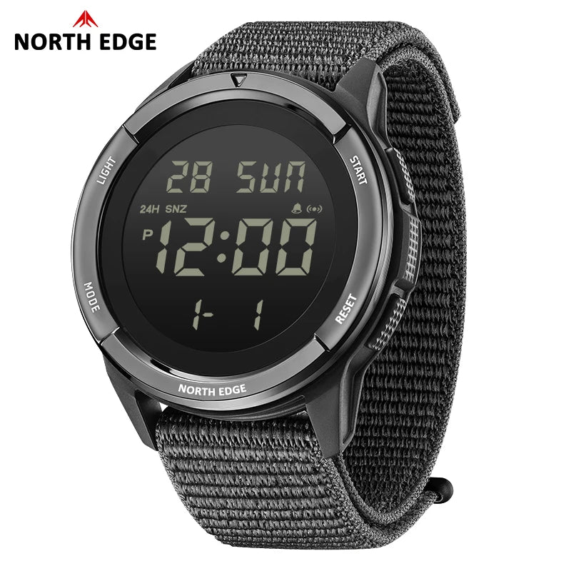 NORTH EDGE TERRAX Men's Digital Sport Watch – 50M Waterproof, Stopwatch, Countdown, Outdoor