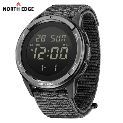 NORTH EDGE TERRAX Men's Digital Sport Watch – 50M Waterproof, Stopwatch, Countdown, Outdoor